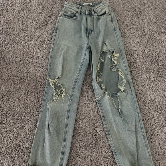 PacSun Denim - PacSun Light Blue Distressed Boyfriend Jeans